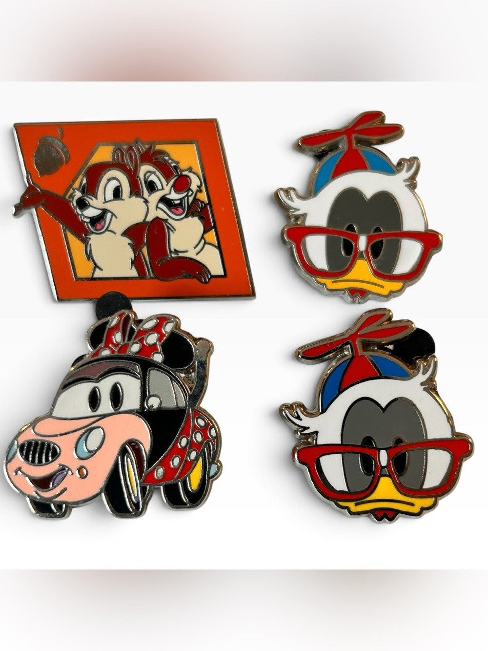 Disney Trading Pins Lot of 8 - Donald Duck  Hidden Mickey Olaf, Minnie Car Goofy - Picture 2 of 8